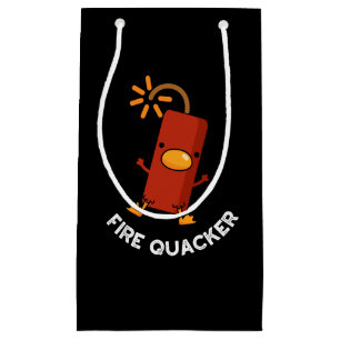 Petit Sac Cadeau Fire Quacker Funny Fireworks Pun Dark BG