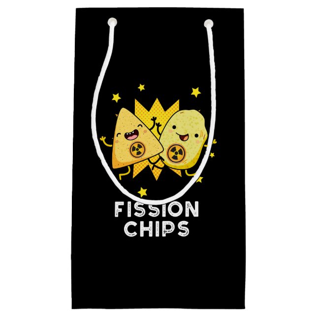 Petit Sac Cadeau Fission Chips drôle Physique Nourriture Pun Dark B (Devant)