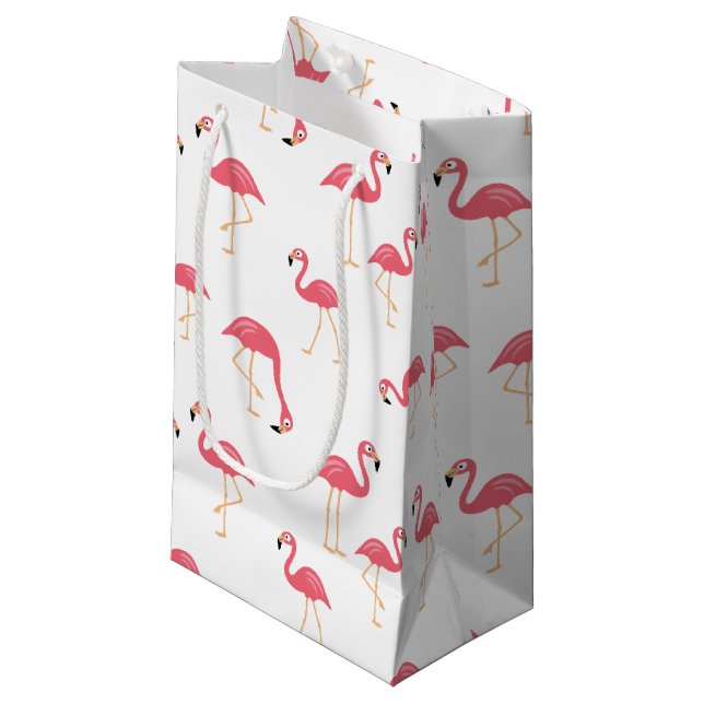 Petit Sac Cadeau Flamant rose (Devant Angle)
