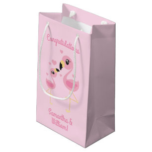 Petit Sac Cadeau Flamant rose Baby shower mignon Tropical