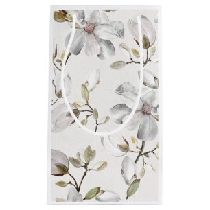 Petit Sac Cadeau Fleur blanche