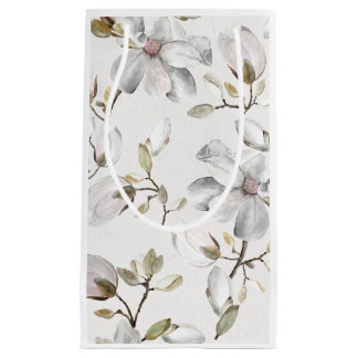 Petit Sac Cadeau Fleur blanche