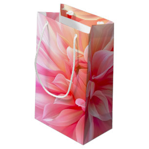 Petit Sac Cadeau Fleur de dahlia brune de Pêche