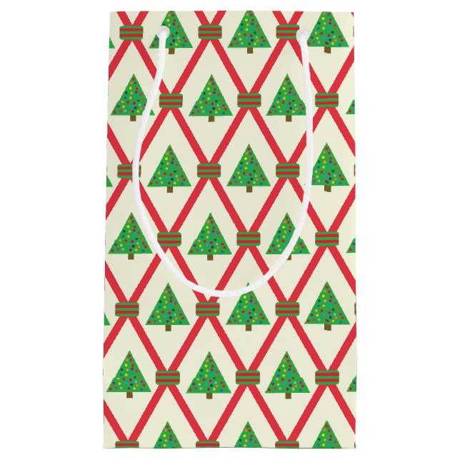 Petit Sac Cadeau Fleur de Noël (Devant)