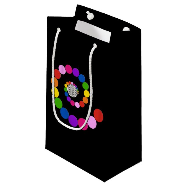 Petit Sac Cadeau Fleur de vie / Blume des Lebens - points spiraux (Devant Angle)