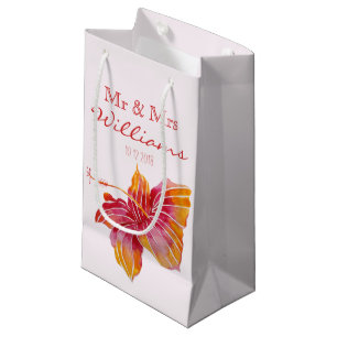 Petit Sac Cadeau Fleur d'Hibiscus hawaïen   MARIAGE