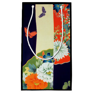 Petit Sac Cadeau Fleur et papillon, design japonais