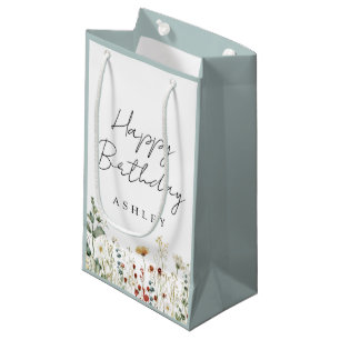Petit Sac Cadeau Fleur sauvage d'été Champ Anniversaire