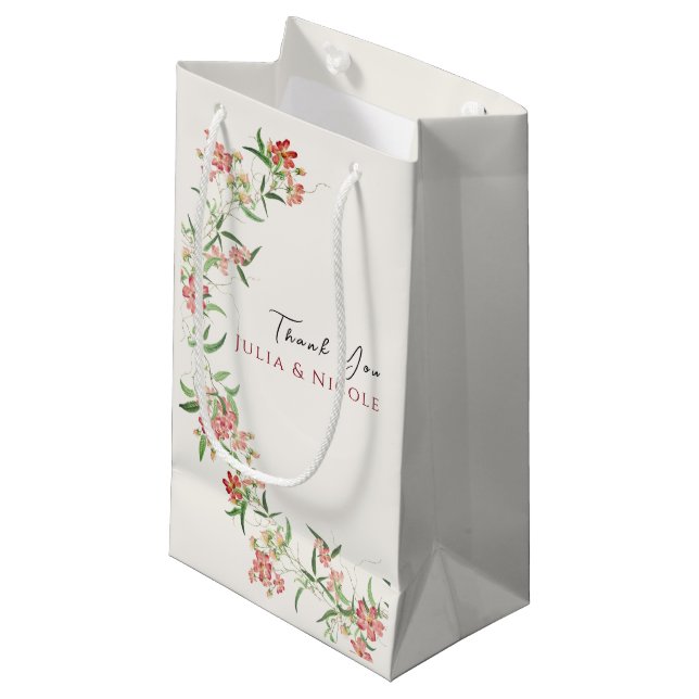Petit Sac Cadeau Fleur sauvage rose Rose Spring Garland Mariage
