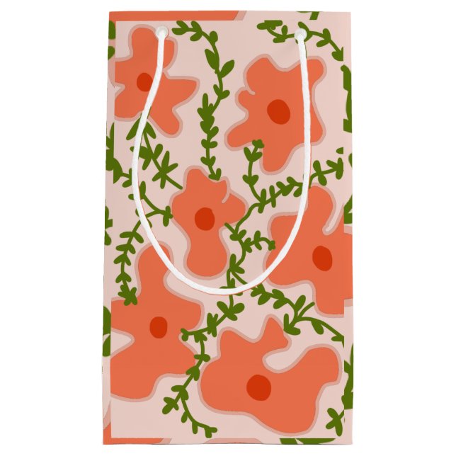 Petit Sac Cadeau fleurs (Devant)