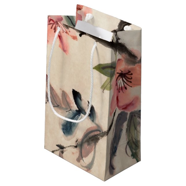 Petit Sac Cadeau Fleurs (Dos Angle)