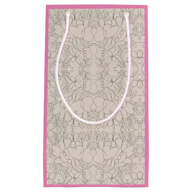 Petit Sac Cadeau Fleurs abondantes    (Devant)