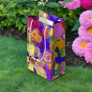 Petit Sac Cadeau Fleurs d'art pop