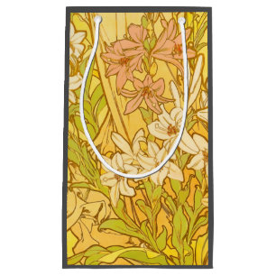 Petit Sac Cadeau Fleurs de lys Art nouveau d'Alphonse Mucha