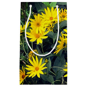 Petit Sac Cadeau Fleurs de topinambour