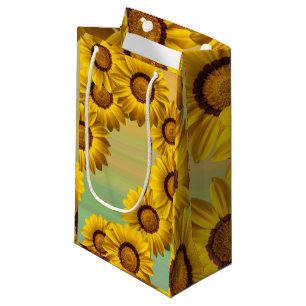 Petit Sac Cadeau Fleurs jaunes au printemps
