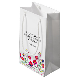 Petit Sac Cadeau Fleurs mexicaines Baby shower Fiesta
