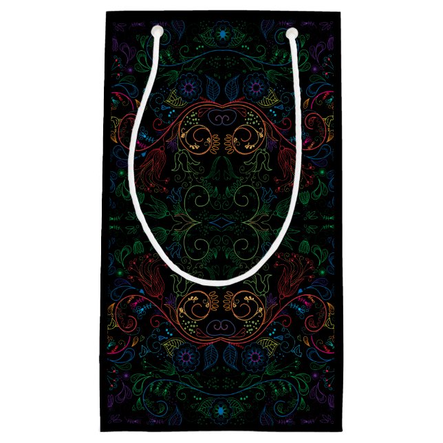 Petit Sac Cadeau Floradore - noir (Devant)