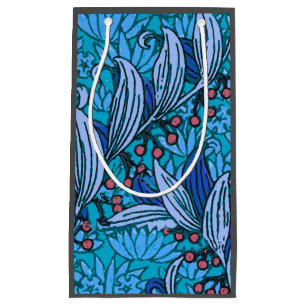 Petit Sac Cadeau Floral bleu ancien Boho moderne