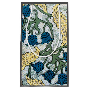 Petit Sac Cadeau Floral Blue Flowers Lily Valley Répétition