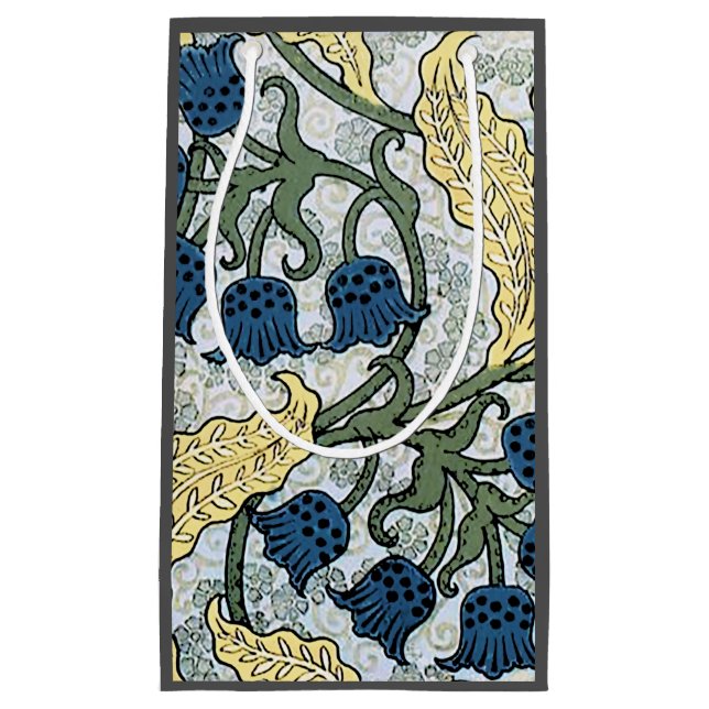 Petit Sac Cadeau Floral Blue Flowers Lily Valley Répétition (Devant)