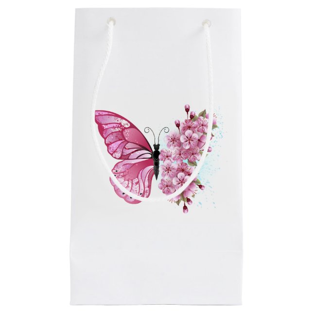 Petit Sac Cadeau Flower Butterfly (Devant)