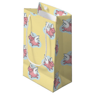 Petit Sac Cadeau Flying Pigs New Baby Yellow Small Gift Bag
