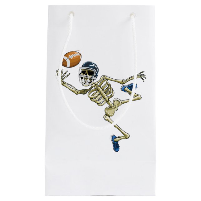 Petit Sac Cadeau Football américain Squelette Halloween Hommes garç (Devant)
