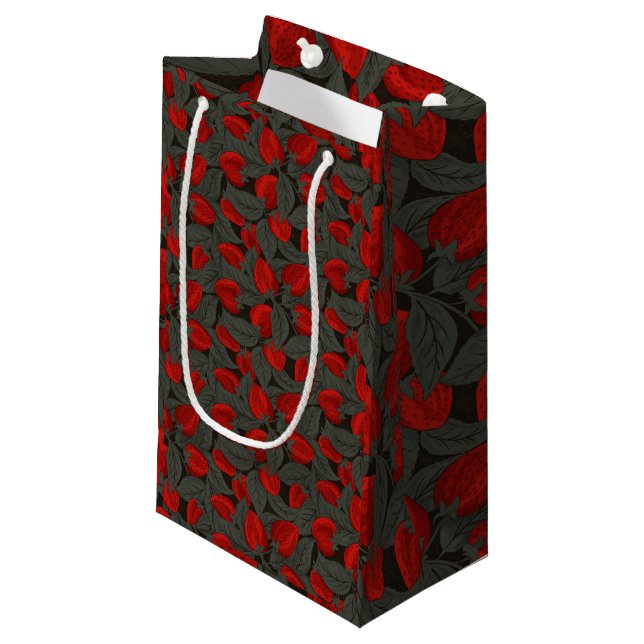 Petit Sac Cadeau Fraise (Devant Angle)