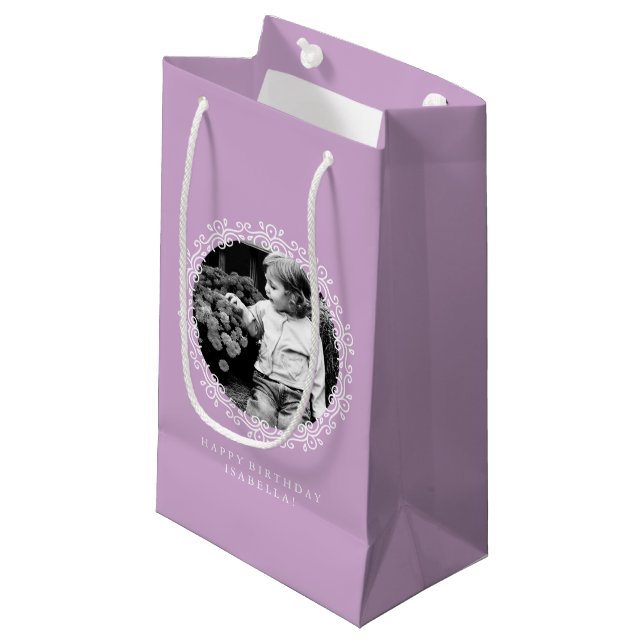 Petit Sac Cadeau Frame photo Fancy Lavender (Devant Angle)