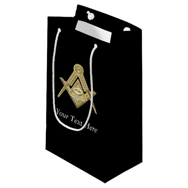Petit Sac Cadeau Freemason Masonic Carré et Compass Freemasony (Devant Angle)