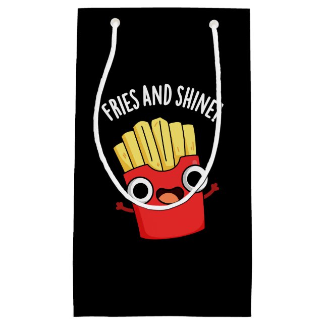 Petit Sac Cadeau Frites Et Brille Blagues Nourriture Drôle Fond Som (Devant)