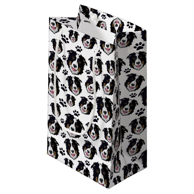 Petit Sac Cadeau Frontale écossaise frisonnante Collie Mouton Chien (Devant Angle)