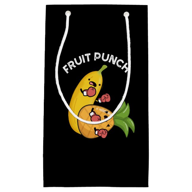Petit Sac Cadeau Fruit Punch Drôle Boisson Pun Dark BG (Devant)