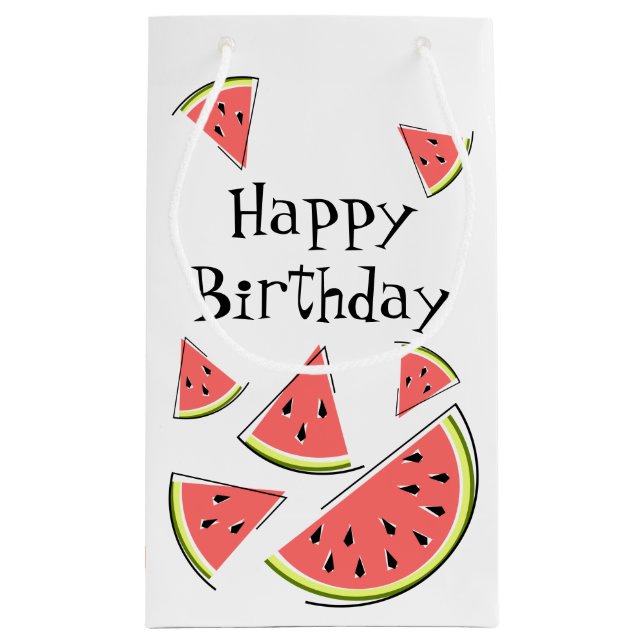 Petit Sac Cadeau Fruits de pastèque Anniversaire (Dos)