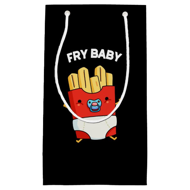 Petit Sac Cadeau Fry Baby Funny French Fries Pun Dark BG (Devant)