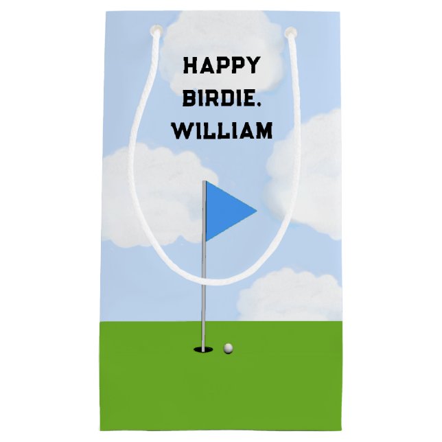 Petit Sac Cadeau Funny Golf Anniversaire (Devant)