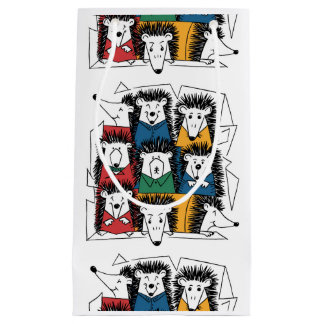 Petit Sac Cadeau Funny Hérisson Motif Abstrait
