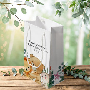 Petit Sac Cadeau Funny mignon Baby shower d'animaux en bois