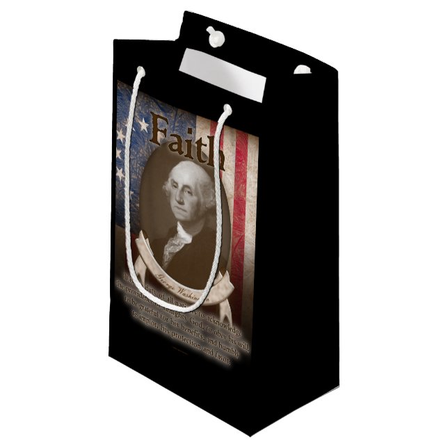 Petit Sac Cadeau George Washington - foi (Devant Angle)