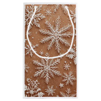 Petit Sac Cadeau Gilded Winter Crystals