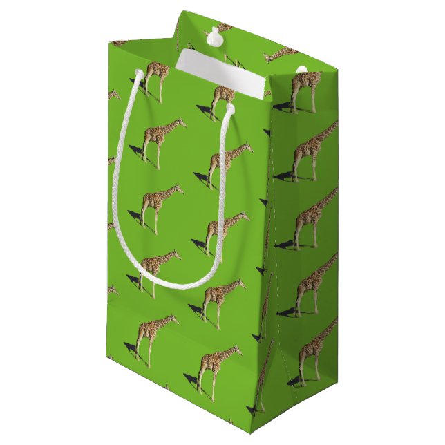 Petit Sac Cadeau Giraffe (Devant Angle)