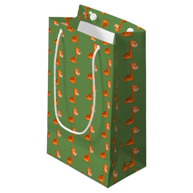Petit Sac Cadeau Giraffe personnalisée (Devant Angle)