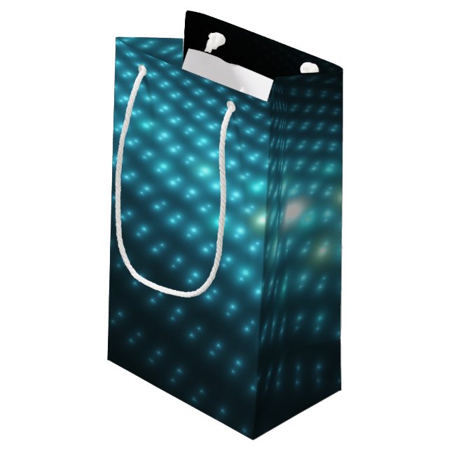 Petit Sac Cadeau Globes bleus 3D (Dos Angle)