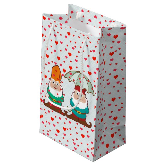 Petit Sac Cadeau Gnomes heureux et grincheux (Dos Angle)