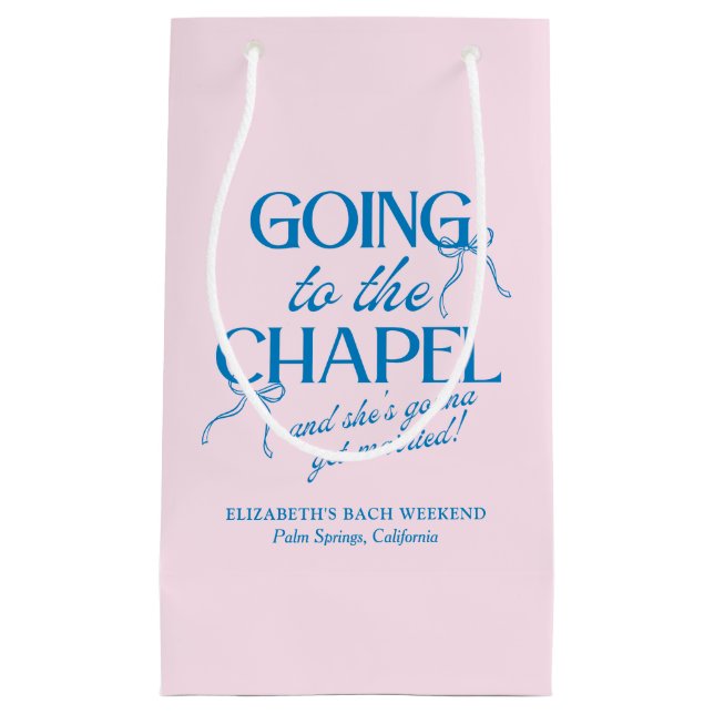 Petit Sac Cadeau Going to the Chapel Bachelorette Weekend (Devant)
