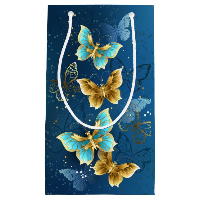 Petit Sac Cadeau Golden butterflies (Devant)