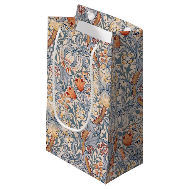 Petit Sac Cadeau Golden Lily, William Morris (Devant Angle)
