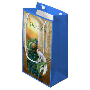 Petit Sac Cadeau Golden Royal Peacock Temple Dreams