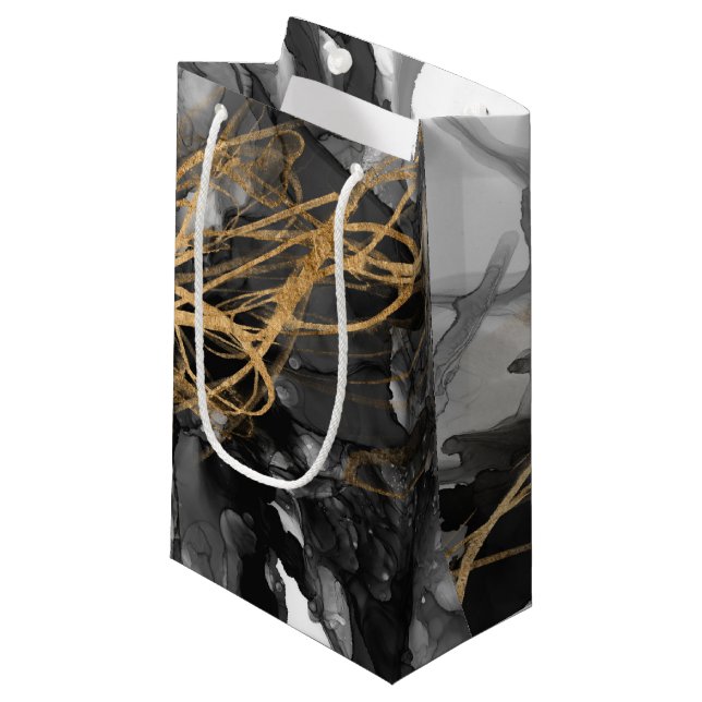 Petit Sac Cadeau Golden Vortex I (Devant Angle)